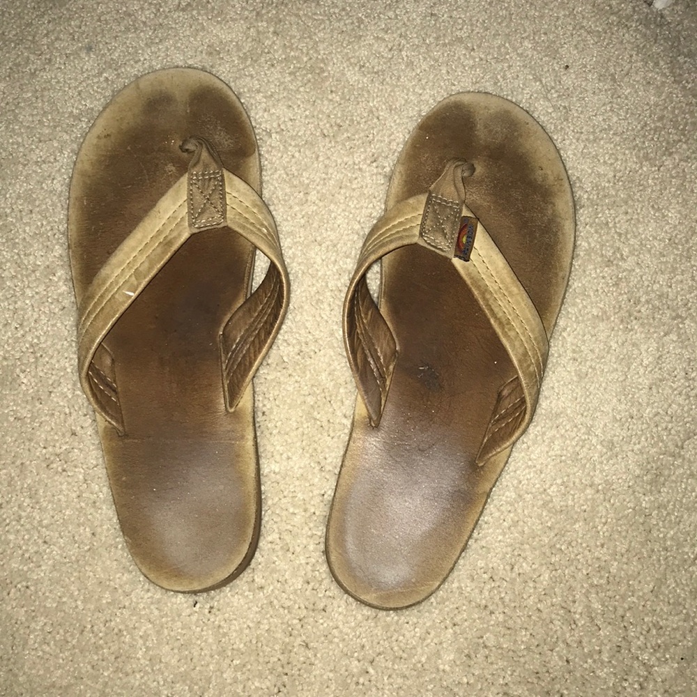 Rainbow Thick Strap flip flops